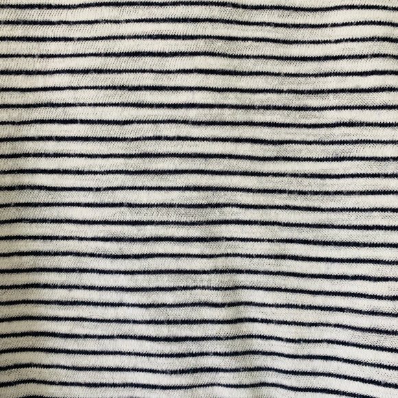 Embroidered Saying Horizontal Stripe Soft Crew Tee - Picture 7 of 8